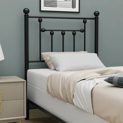 Vista 14 de Vintage Twin Size Metal Bed Frame Height Adjustable Headboard Only, Wrought Iron Black Farmhouse Bed Frame Headboard, Easy Assembly, Short