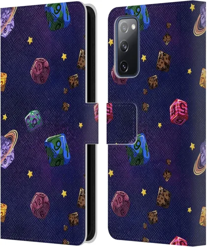 Vista 249 de Head Case Designs Officially Licensed Carla Morrow Colorful Space Dice Patterns Leather Wallet Case Compatible with Samsung Galaxy A07 4G