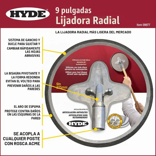 Vista 3 de Hyde 09977 Lijadora radial