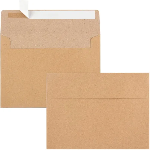 Vista 9 de 90 paquetes de sobres 3.5x5 para invitaciones, sobres de invitación A1, sobres de papel kraft marrones, sobres pequeños RSVP para bodas, fotos