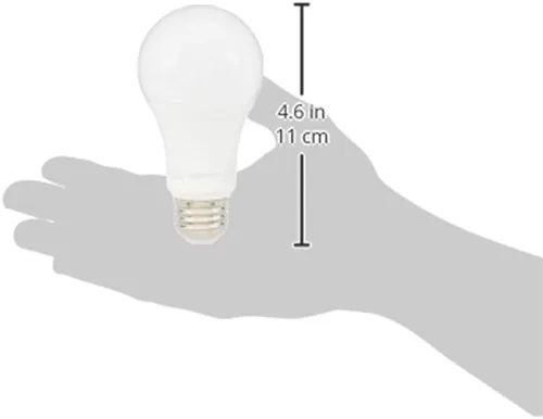 Vista 8 de Amazon Basics Bombillas LED A19 equivalentes a 100 W, color blanco suave (2700 K), eficiencia energética de 15 W, no regulable, vida útil de 10.000