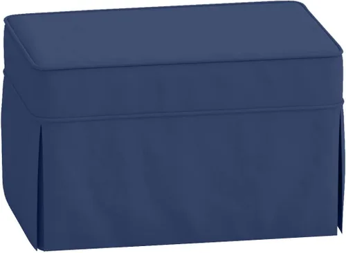 Vista 5 de La funda otomana de algodón de reemplazo. Se adapta a Pottery Barn PB Basic Ottoman. Funda para sofá de algodón denso (gris oscuro básico)