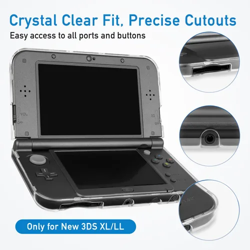 Vista 4 de 4-in-1 Accessories Kit for Nintendo New 3DS XL/LL – Full Protection Bundle Includes Carrying Case, Clear Hard Shell, 4 Stylus Pens & 2 Sets of