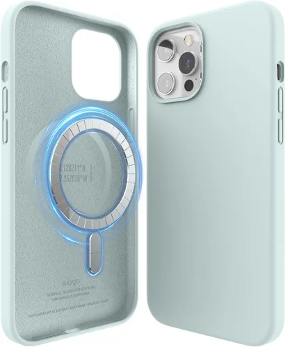 Vista 14 de elago Funda magnética de silicona compatible con MagSafe compatible con iPhone 12 y compatible con iPhone 12 Pro de 6.1 pulgadas, imanes integrados