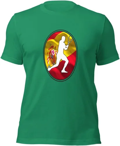 Vista 25 de Carlos Alcaraz Camiseta de manga corta unisex de algodón con diseño de bandera de España