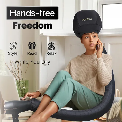 Vista 6 de Gorro de pelo de acondicionamiento profundo, accesorio de secadora con capucha para aceite caliente, máscaras y tratamientos de proteínas, tapa