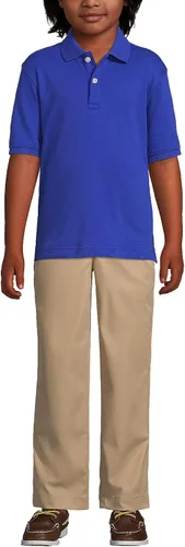 Vista 4 de Lands' End Camisa polo de manga corta para niños de uniforme escolar