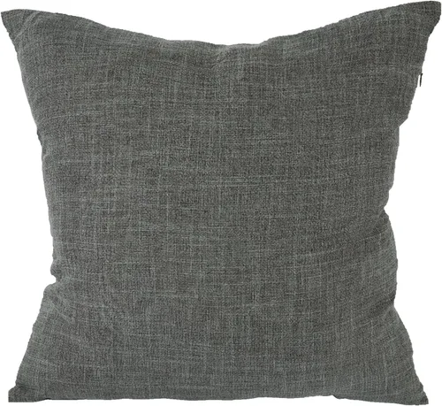 Vista 51 de Deconovo Almohada decorativa de lino sintético para el hogar, hecha a mano, a cuadros, para sofá, 18 x 18 pulgadas, gris oscuro y blanco