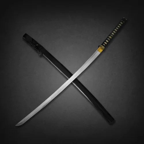 Vista 2 de Musashi - Cortador rápido de bambú ligero Katana de arcilla real templada 1060 hoja de acero al carbono Samurai Sword Katana