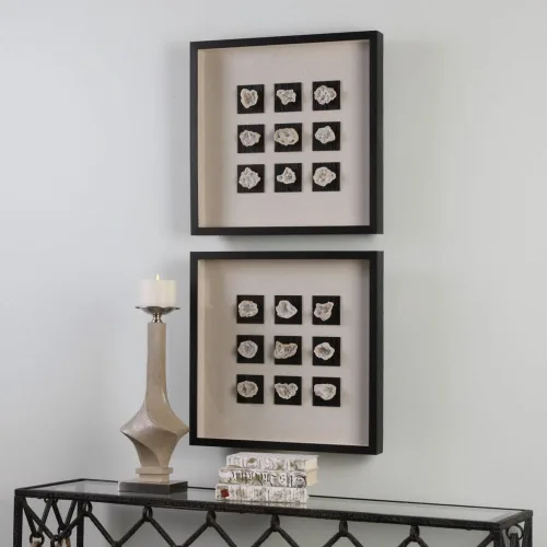 Vista 6 de Uttermost Geode Shadow Box 21 3/4" Cuadrado enmarcado para pared