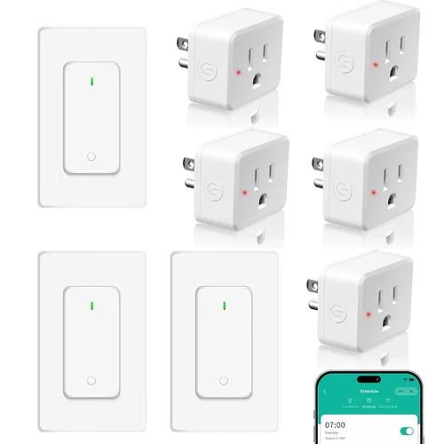 Vista 69 de NineLeaf - Enchufe de salida de control remoto, interruptor de luz de encendido y apagado inalámbrico desmontable 500FT Light Plug Decorator