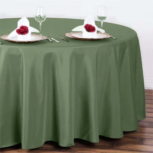 Vista 61 de Efavormart - Mantel redondo de poliéster de 108 pulgadas, 108 pulgadas, para bodas, fiestas, banquetes, restaurantes, color verde manzana