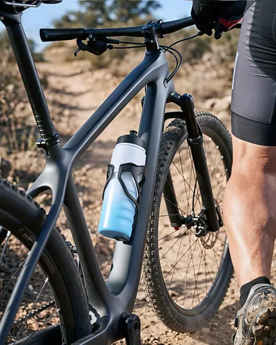Vista 8 de MoKo Soporte para botella de agua para bicicleta con ranura para rastreador Negro