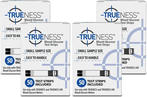 Vista 10 de TRUENESS TRUENESS Family of Self Monitoring Blood Glucosa Tiras de prueba de glucosa en sangre, 50
