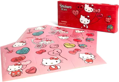 Vista 6 de Juego de regalo de Hello Kitty: caja de lata de almuerzo de Hello Kitty, botella de agua, rompecabezas, calcomanías y estuche para lápices.