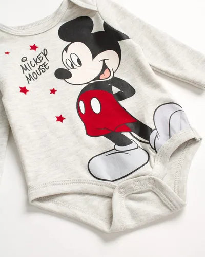Vista 2 de Disney Conjunto de 3 piezas con babero para bebé Mickey Mouse Lion King recién nacido