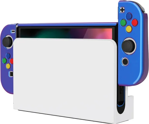 Vista 6 de PlayVital AlterGrips - Funda protectora brillante para Nintendo Switch OLED, agarre ergonómico para Joycon, carcasa delgada acoplable para Switch