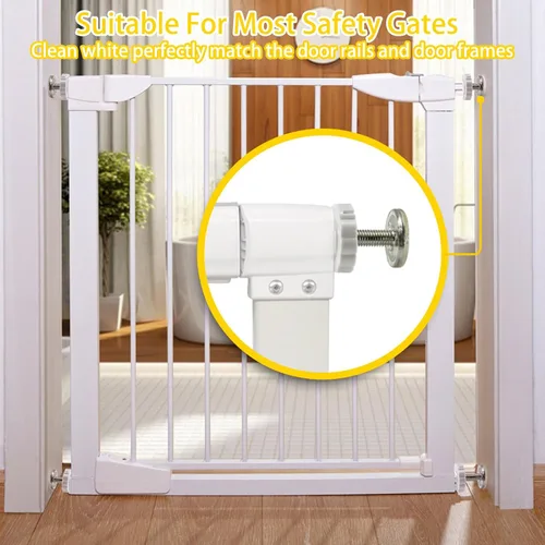 Vista 6 de SHYUJAJIE Varilla roscada universal para puerta de bebé, protector de pared para puerta de bebé, pieza de tornillo de repuesto M8 (0.315 in)