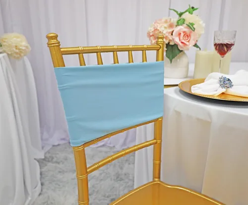 Vista 13 de (10 bandas elásticas de elastano de 7 x 13 pulgadas, de doble capa, lazos elásticos de licra para silla, lazos para bodas, fiestas, banquetes