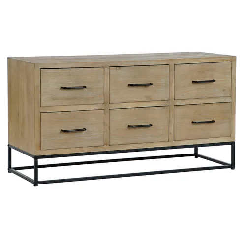 Vista 2 de Aparador DKD Home Decor Negro Natural Metal Madera MDF 120 x 40 x 64 cm