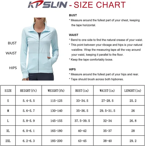 Vista 6 de Ropa de manga larga con protección solar UPF 50+ para mujer, para senderismo, ligera, con cierre SPF