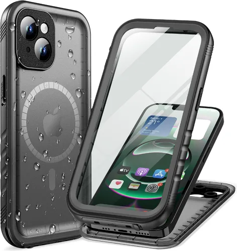 Vista 64 de Cozycase TOP - Funda impermeable militar IP68 para iPhone XR, resistente 360 a prueba de golpes, cuerpo completo, con protector de cámara