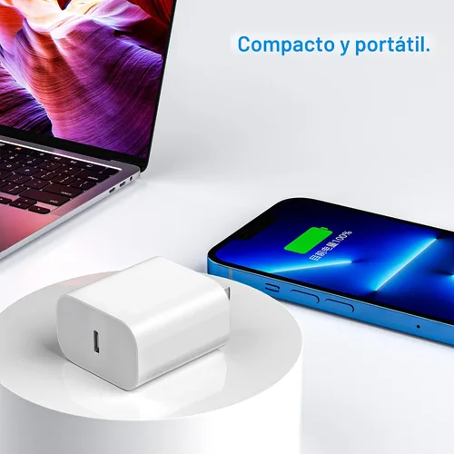 Vista 5 de Bloque de carga USBC para enchufe de carga de iPhone 17, certificado MFI rápido USB C cubo de pared, paquete de 2 adaptadores de corriente