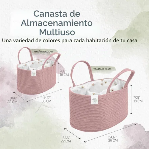 Vista 5 de KiddyCare Caddy Organizador de Pañales Cambiador Cesta (Rosa)