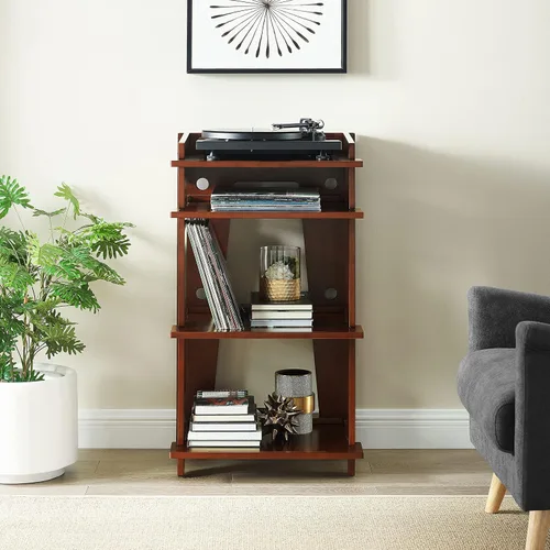 Vista 2 de Crosley Furniture Soho - Soporte para tocadiscos Caoba