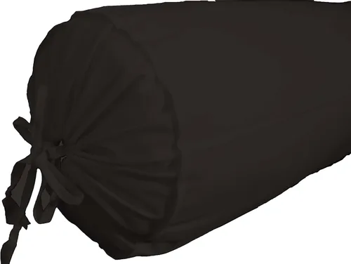 Vista 6 de Funda extraíble para almohada de algodón Saffron (Negro, 15 cm x 40 cm (6" x 16"))