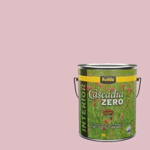 Vista 149 de Rodda Paint CASCADIA ZERO - Pintura plana e imprimación para interiores en uno, cuarto de galón, rosa Mullen