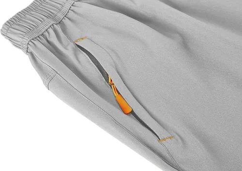 Vista 3 de TBMPOY Pantalones cortos de senderismo para hombre, 7 pulgadas, secado rápido, para gimnasio, deportes al aire libre, bolsillos cortos con cremallera