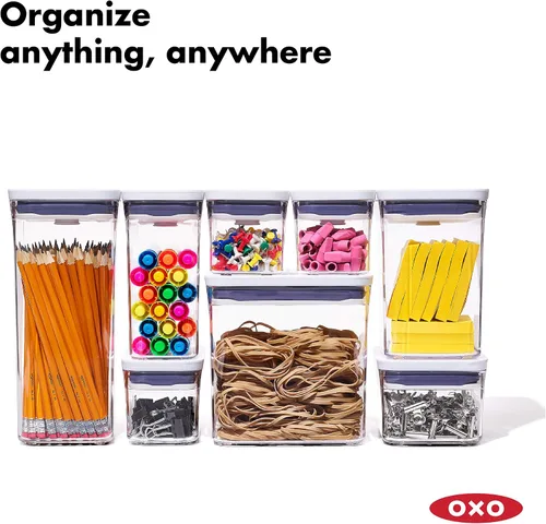 Vista 4 de OXO Good Grips - Juego de recipientes POP (3 piezas cuadradas pequeñas + 4 piezas Mini)