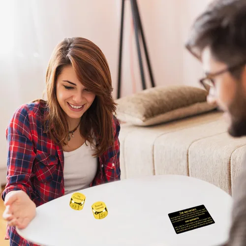 Vista 6 de Dados de segundo aniversario, dados de segundo aniversario de boda para parejas, regalo de 2 años de aniversario, fecha de noche, aniversario de 2