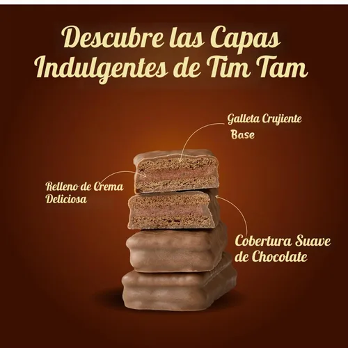 Vista 3 de Arnott's Tim Tam - Paquete de 5 variedades – Original caramelo masticable, menta oscura, chocolate negro y chocolate extra – Surtido de galletas