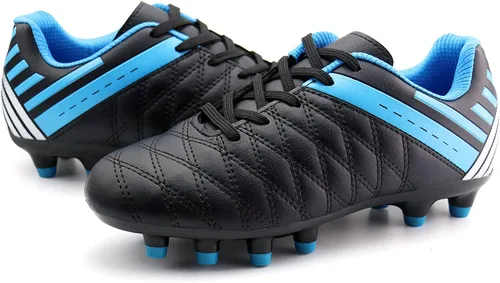 Vista 6 de brooman Tacos de fútbol atléticos para niños y niñas, zapatos de fútbol para exteriores