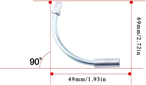 Vista 5 de 2 unids bicicleta bicicleta V tubo de freno V-freno fideos lineal tire cable guía manguera 90 grados bicicleta freno piezas