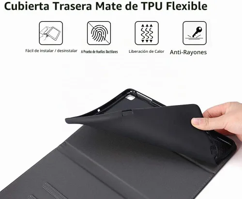 Vista 6 de Funda para iPad 10.2 de 8ª generación 2020 / 7ª generación 2019 / iPad Air de 10.5 pulgadas 2019 / iPad Pro 10.5, funda protectora duradera a prueba