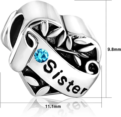 Vista 2 de KunBead I Love You Sister - Abalorio para pulseras y collares