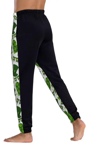Vista 5 de St. Patrick's Day Clover Leaves Sweatpants Men's Breathable Baggy Trousers Durable Jogging Pants