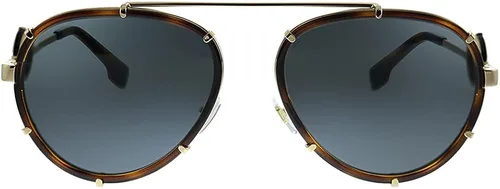 Vista 3 de Versace VE 2232 147087 Havana Metal Aviator Gafas de sol Gris Lente
