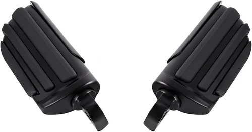 Vista 11 de Estriberas negras para motocicleta 1.25" 32mm, reposapiés ajustables para autopista, compatibles con Harley