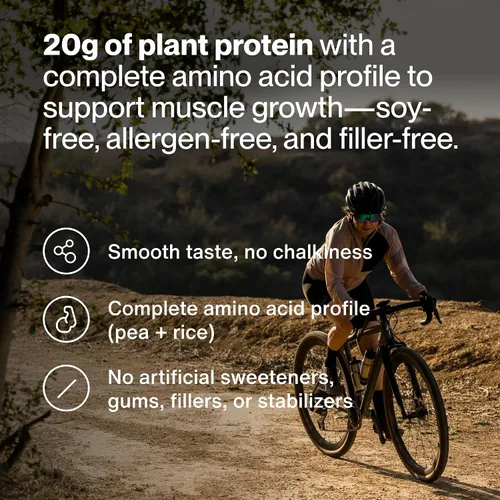 Vista 2 de Momentous Proteína vegana en polvo – 0.71 oz de proteína vegetal – Certificado NSF para deporte – Vegano – Sin OGM – Sin gluten – 12 porciones