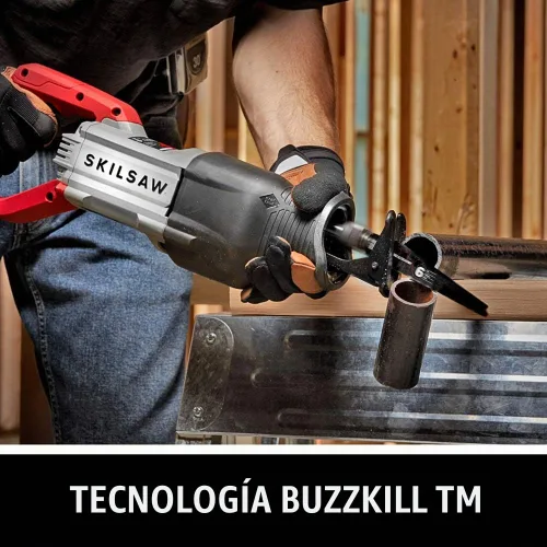Vista 3 de Skil SPT44A-00 - Sierra alternante con cable de 13 amperios con tecnología Buzzkill