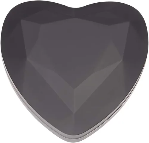 Vista 4 de LETURE Caja de regalo para anillos en forma de corazón con luz LED, joyero de terciopelo para aretes con luz, caja de exhibición de joyas para Negro