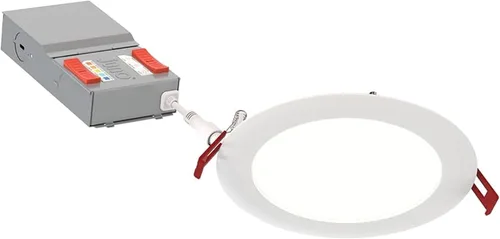 Vista 11 de Juno Luces LED Empotradas de 4 Pulgadas Redondas con Deflector de Oblea Downlight, Temperatura de Color Blanco Conmutable 5 en 1, Brillo Ajustable