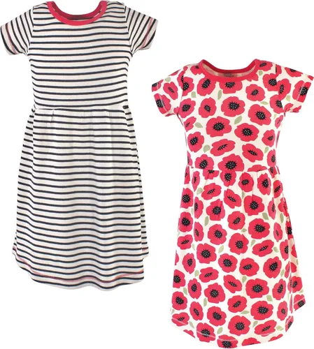 Vista 41 de Touched by Nature - Vestidos de manga corta y manga larga de algodón orgánico para niñas pequeñas, bebés y mujeres Manga larga con flores abstractas