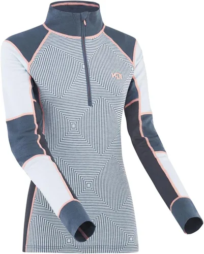 Vista 3 de Kari Traa Tora - Camiseta térmica de punto de manga larga con media cremallera para mujer, mezcla de lana merina, poliéster