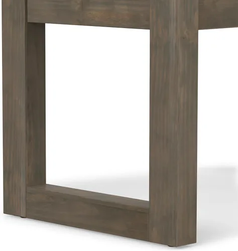 Vista 7 de SIMPLIHOME Milltown - Reposapiés rectangular (26.0 in de ancho) contemporáneo Platino