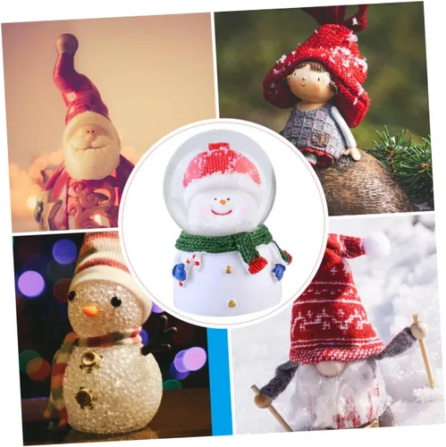 Vista 6 de 1 adorno de escritorio con luz LED adorable muñeco de nieve para niños y niñas, suministros de Navidad para mesita de noche y escritorio